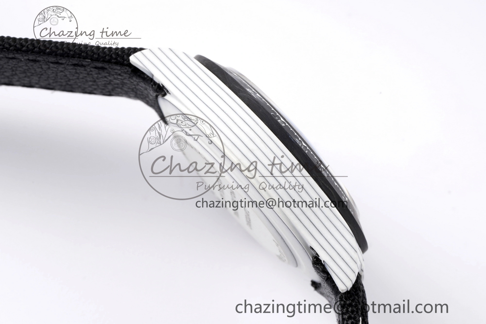 Upgraded Daytona DIW White Carbon Case and Bezel Noob Best Edition White Black Dial on Black Nylon Strap SA 1971
