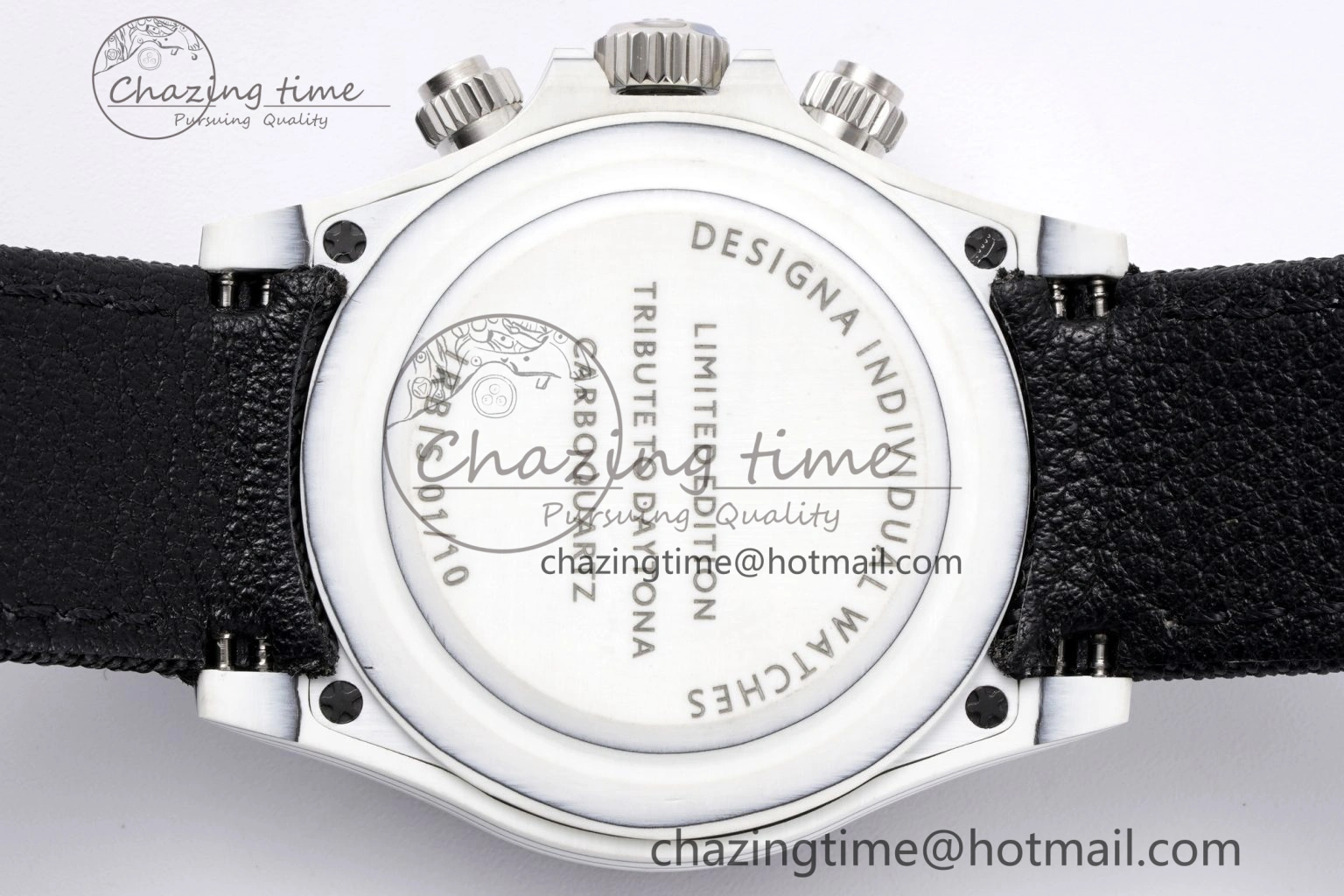 Upgraded Daytona DIW White Carbon Case and Bezel Noob Best Edition White Black Dial on Black Nylon Strap SA 1971