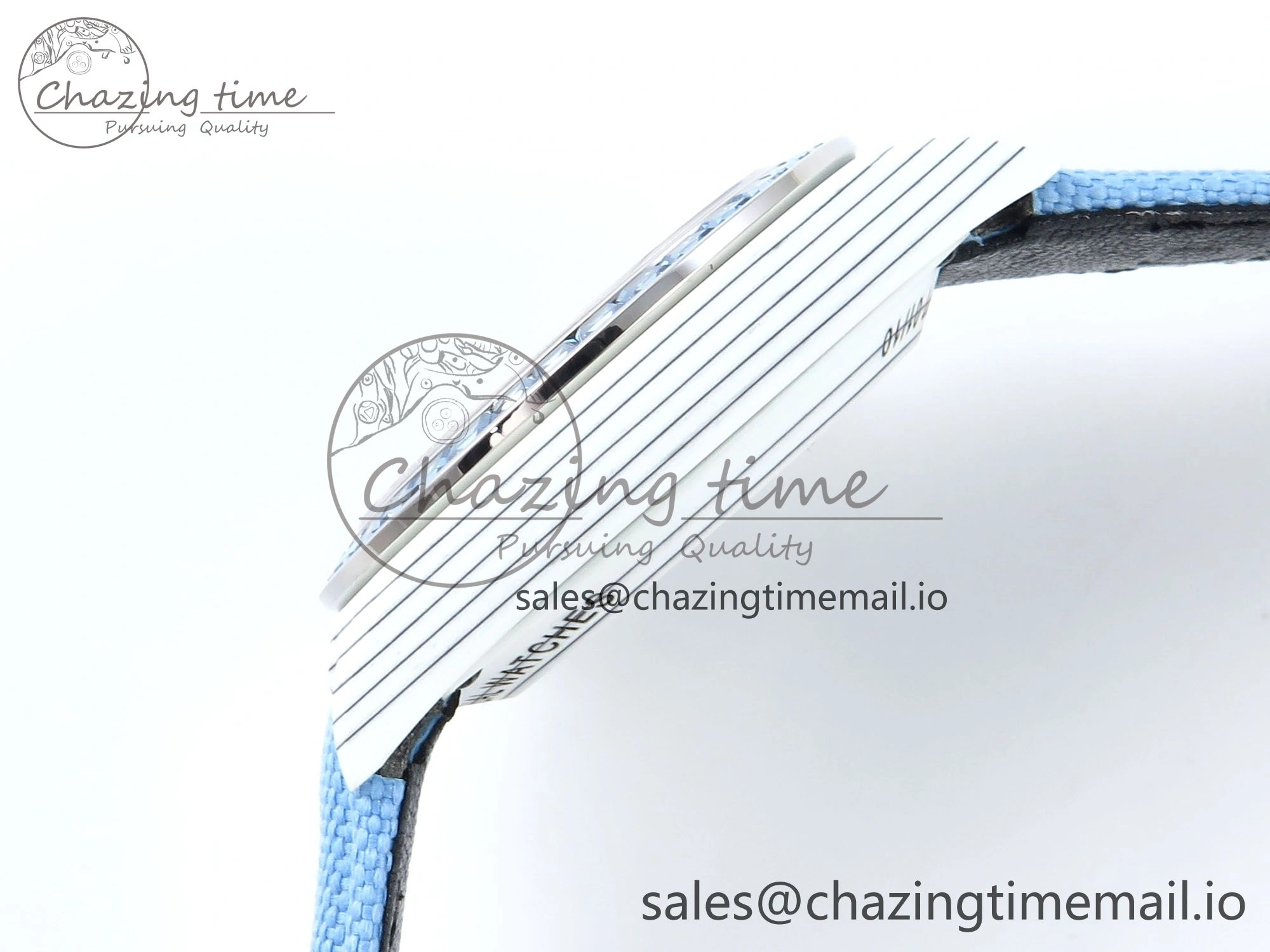 Stretchable Daytona DIW White Carbon DIWF Best Edition Skeleton Dial on Blue Nylon Strap DD 460