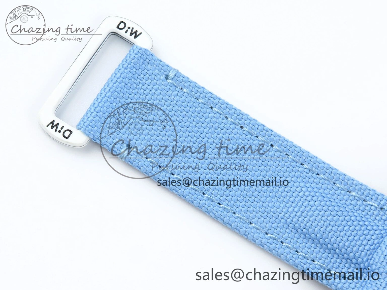Stretchable Daytona DIW White Carbon DIWF Best Edition Skeleton Dial on Blue Nylon Strap DD 460
