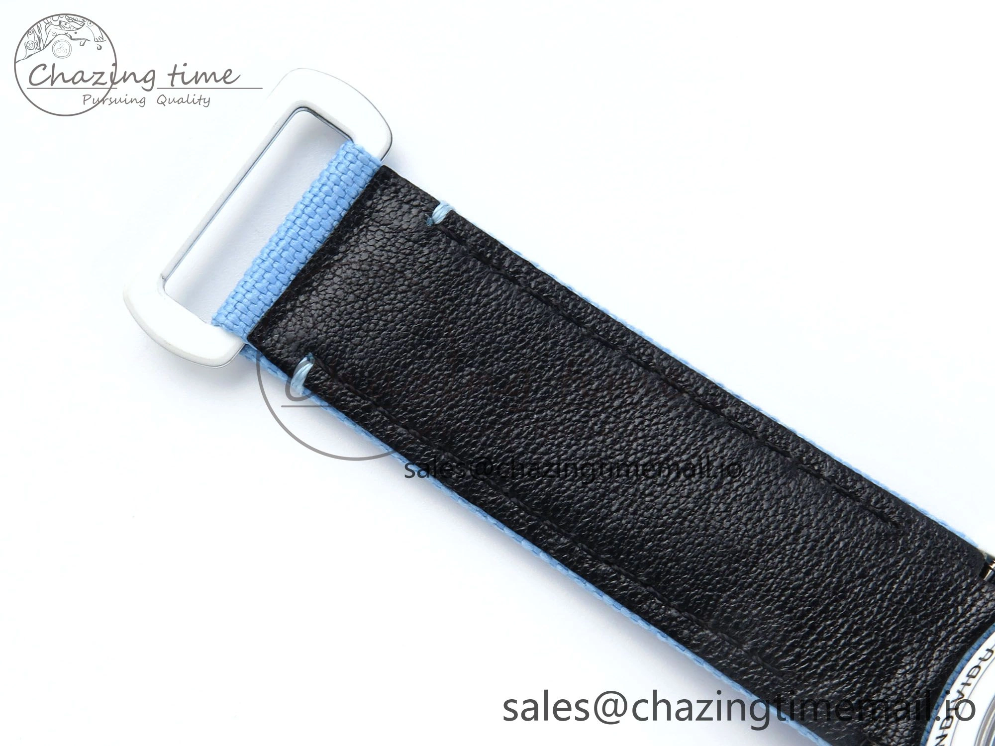 Stretchable Daytona DIW White Carbon DIWF Best Edition Skeleton Dial on Blue Nylon Strap DD 460