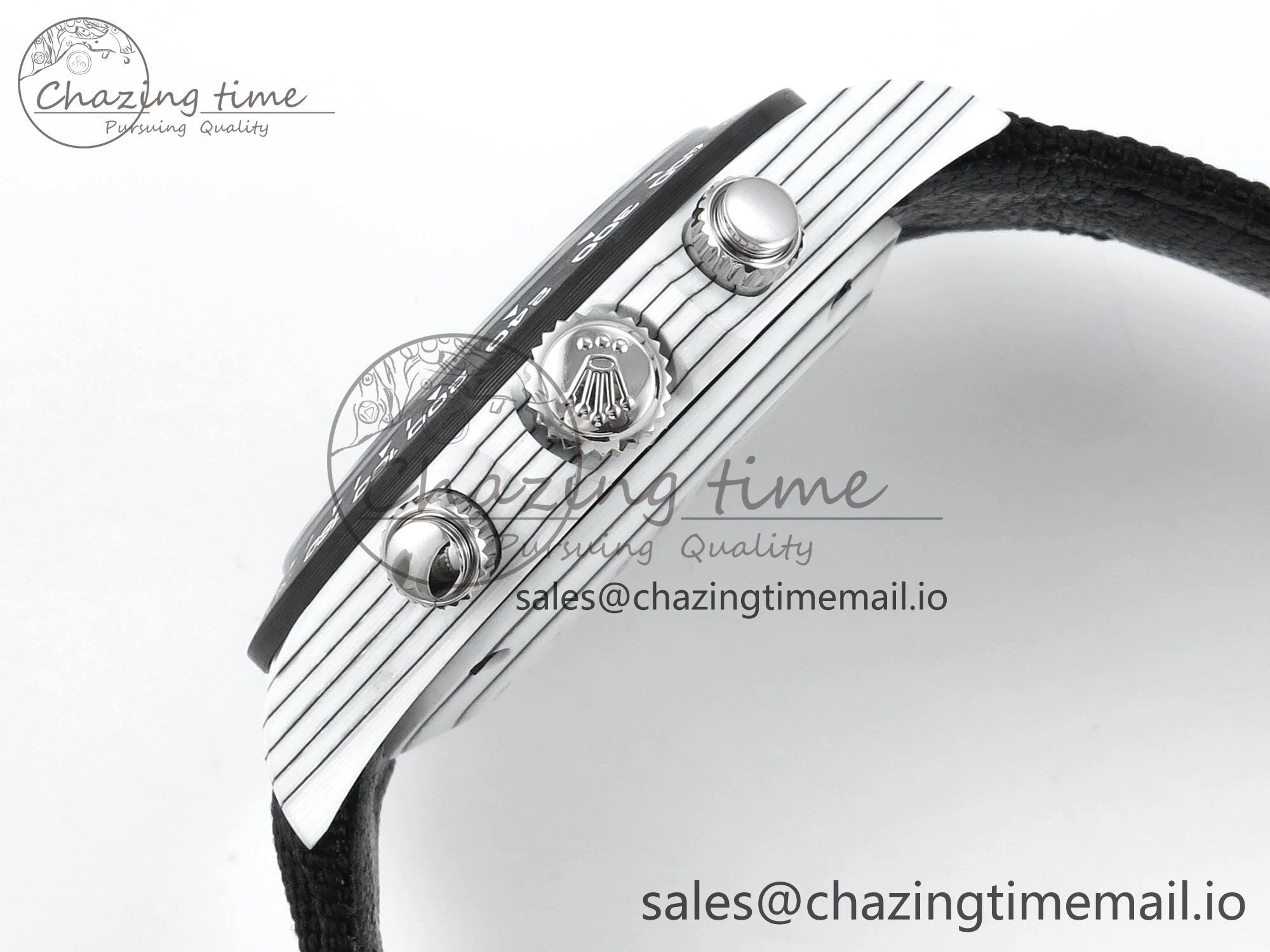 Sporty Daytona DIW White Carbon DIWF Best Edition White Black Dial on Black Nylon Strap DD 495