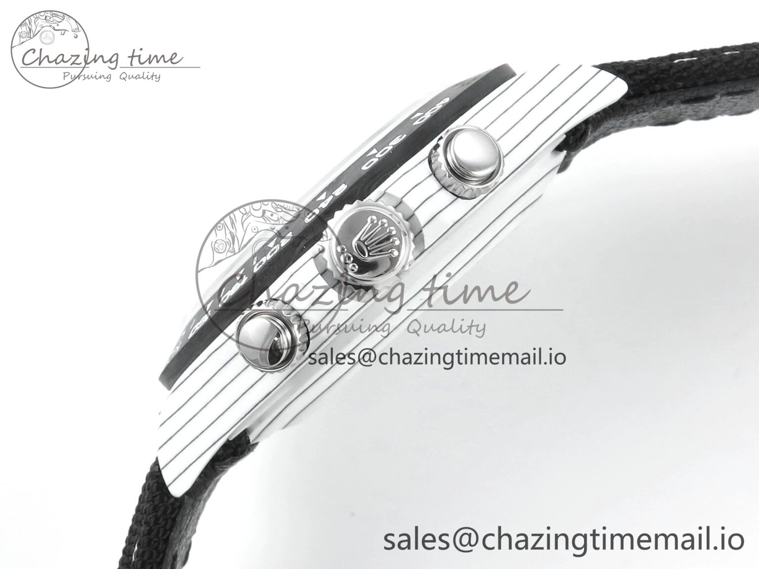 Daytona DIW White Carbon GETF Best Edition Gray Dial Carbon Bezel on SS Bracelet A WaterResistant 370