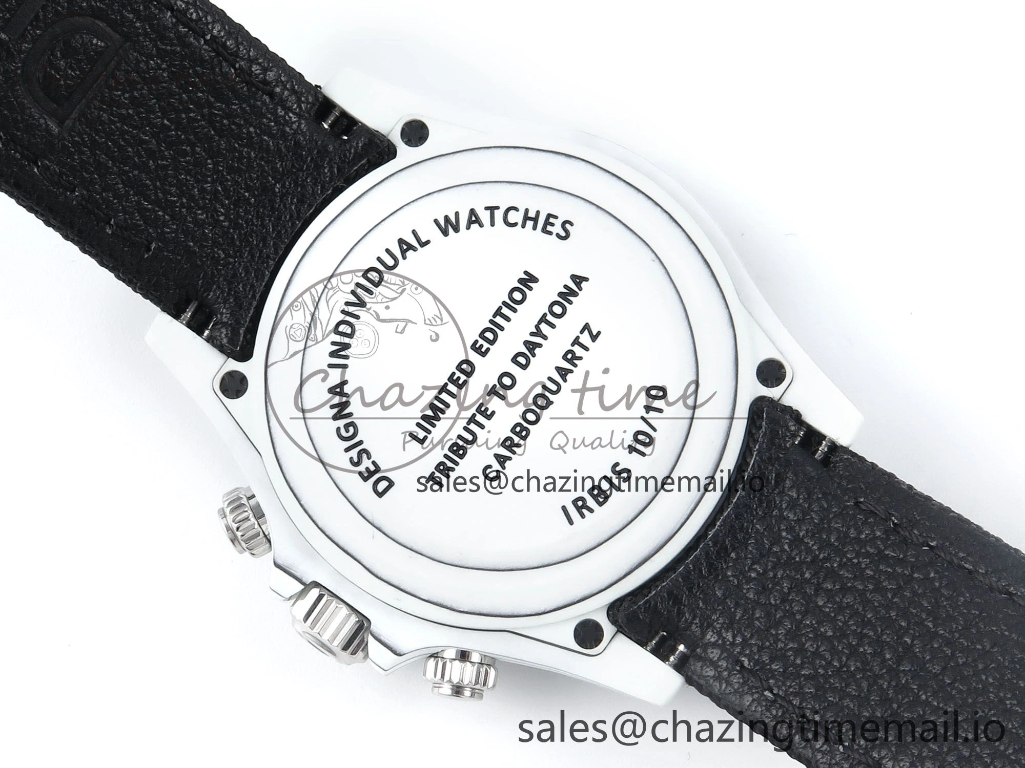 Daytona DIW White Carbon GETF Best Edition Gray Dial Carbon Bezel on SS Bracelet A WaterResistant 370