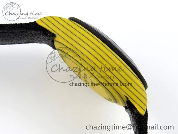 Daytona DIW Yellow Carbon Case DIWF Edition Black White Dial on Black Nylon Strap A FlexibleFit 1662