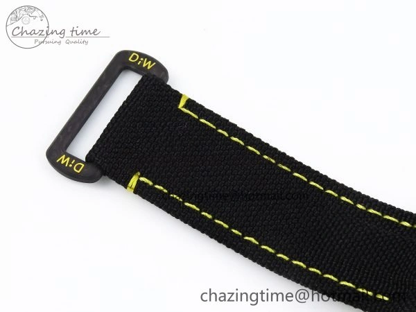Daytona DIW Yellow Carbon Case DIWF Edition Black White Dial on Black Nylon Strap A FlexibleFit 1662
