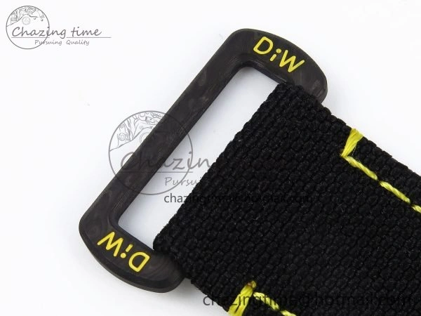 Daytona DIW Yellow Carbon Case DIWF Edition Black White Dial on Black Nylon Strap A FlexibleFit 1662
