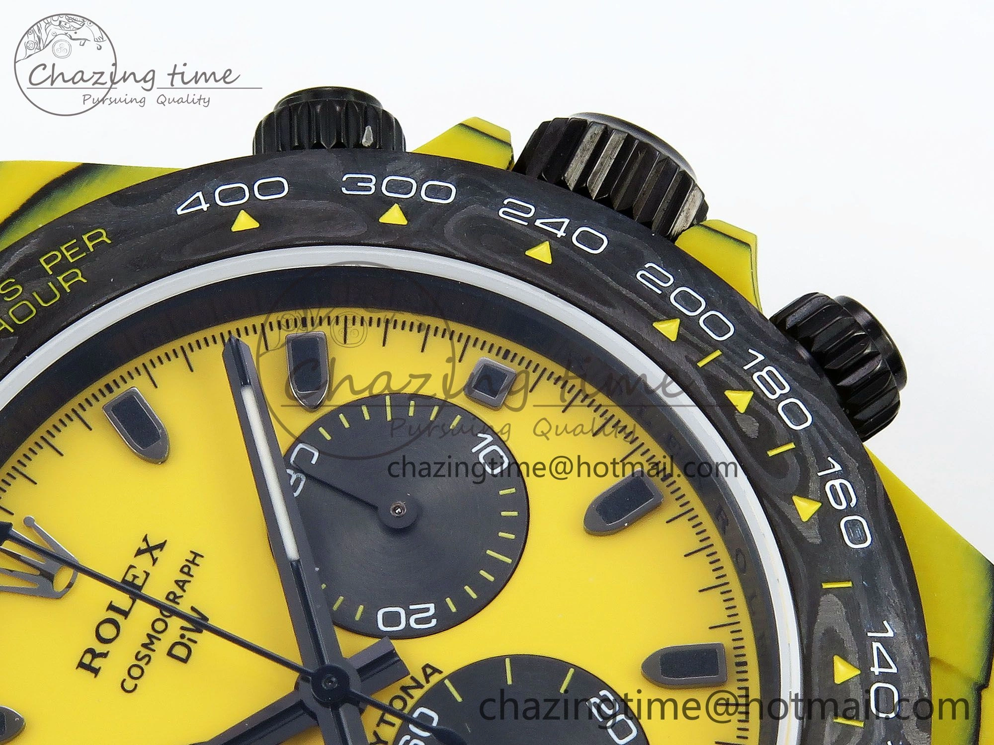 Trendsetting Daytona DIW Yellow Carbon N6F 1:1 Best Edition Yellow Black Dial on Black Nylon Strap SA4130 V 1452