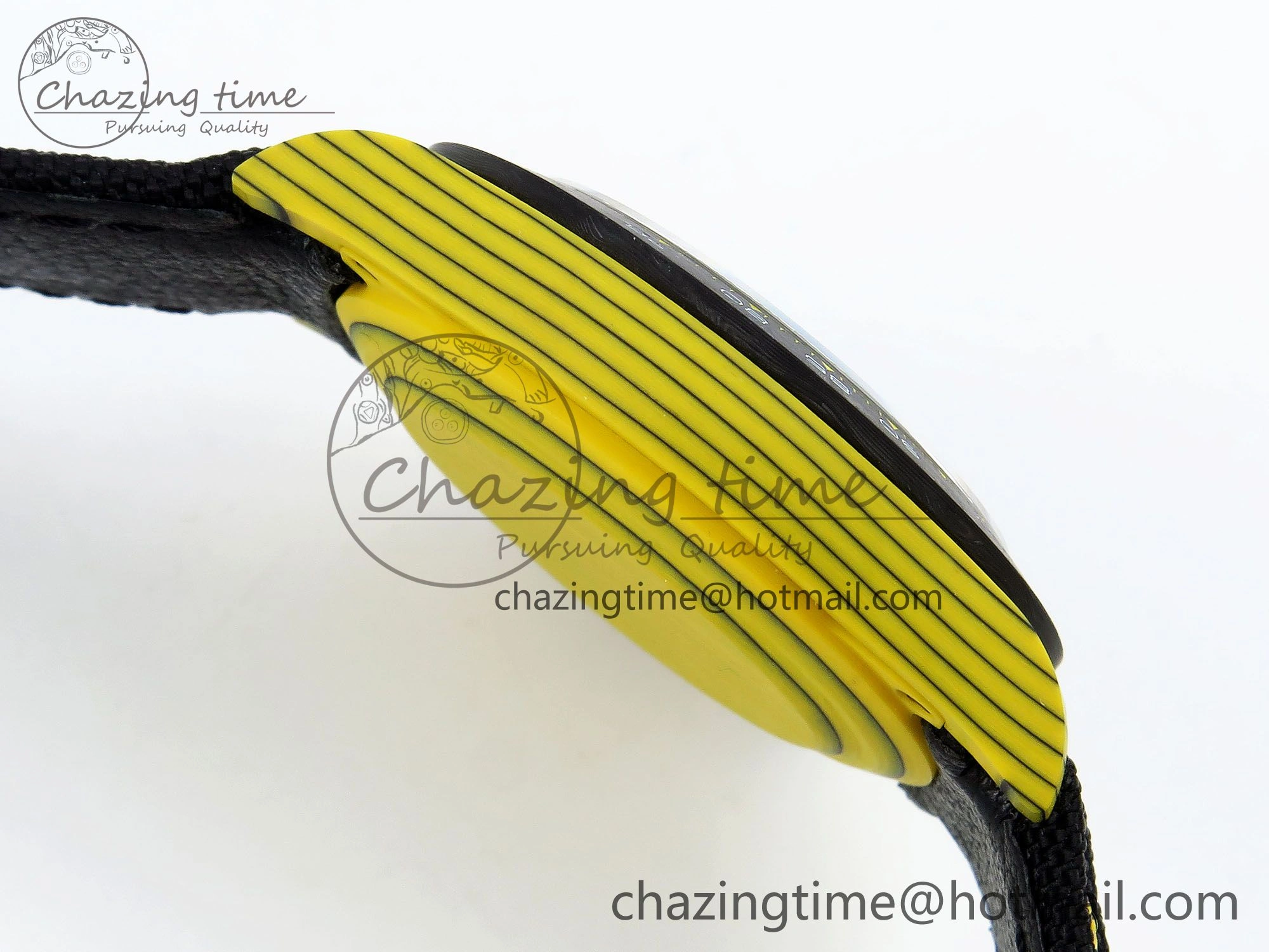 Trendsetting Daytona DIW Yellow Carbon N6F 1:1 Best Edition Yellow Black Dial on Black Nylon Strap SA4130 V 1452