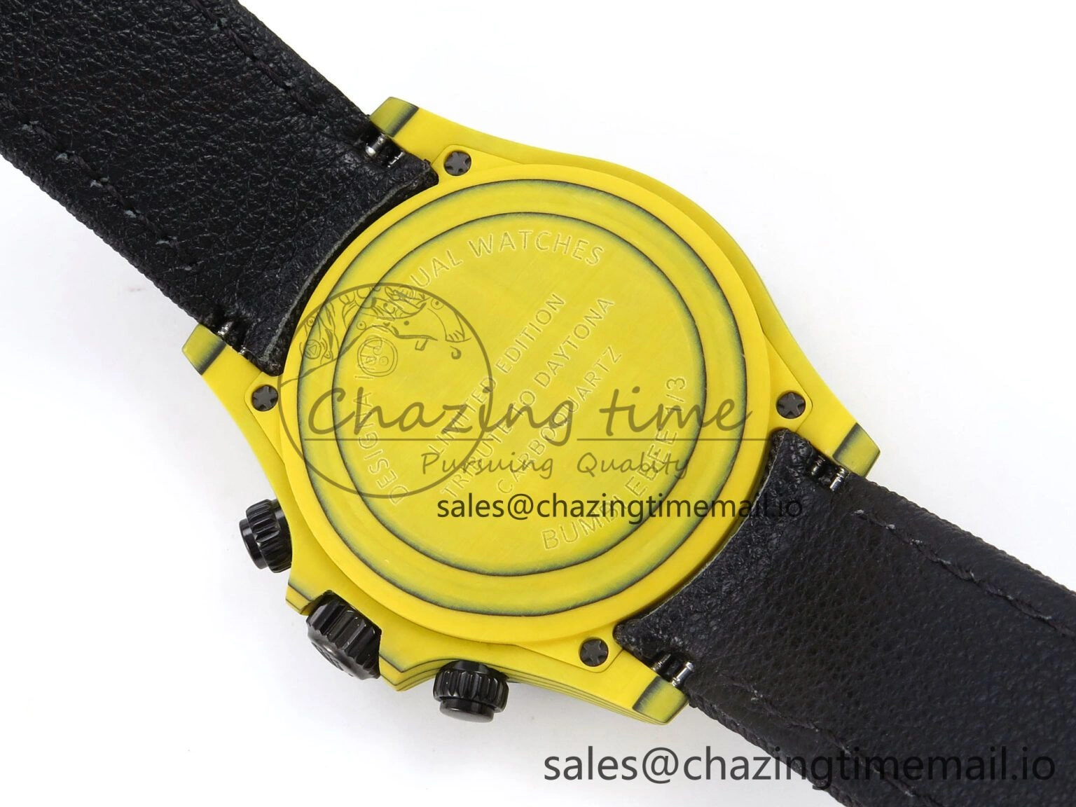 Daytona DIW Yellow Carbon N6F 1:1 Best Edition Yellow Black Dial on Black Nylon Strap SA4130 V Sustainable 1191