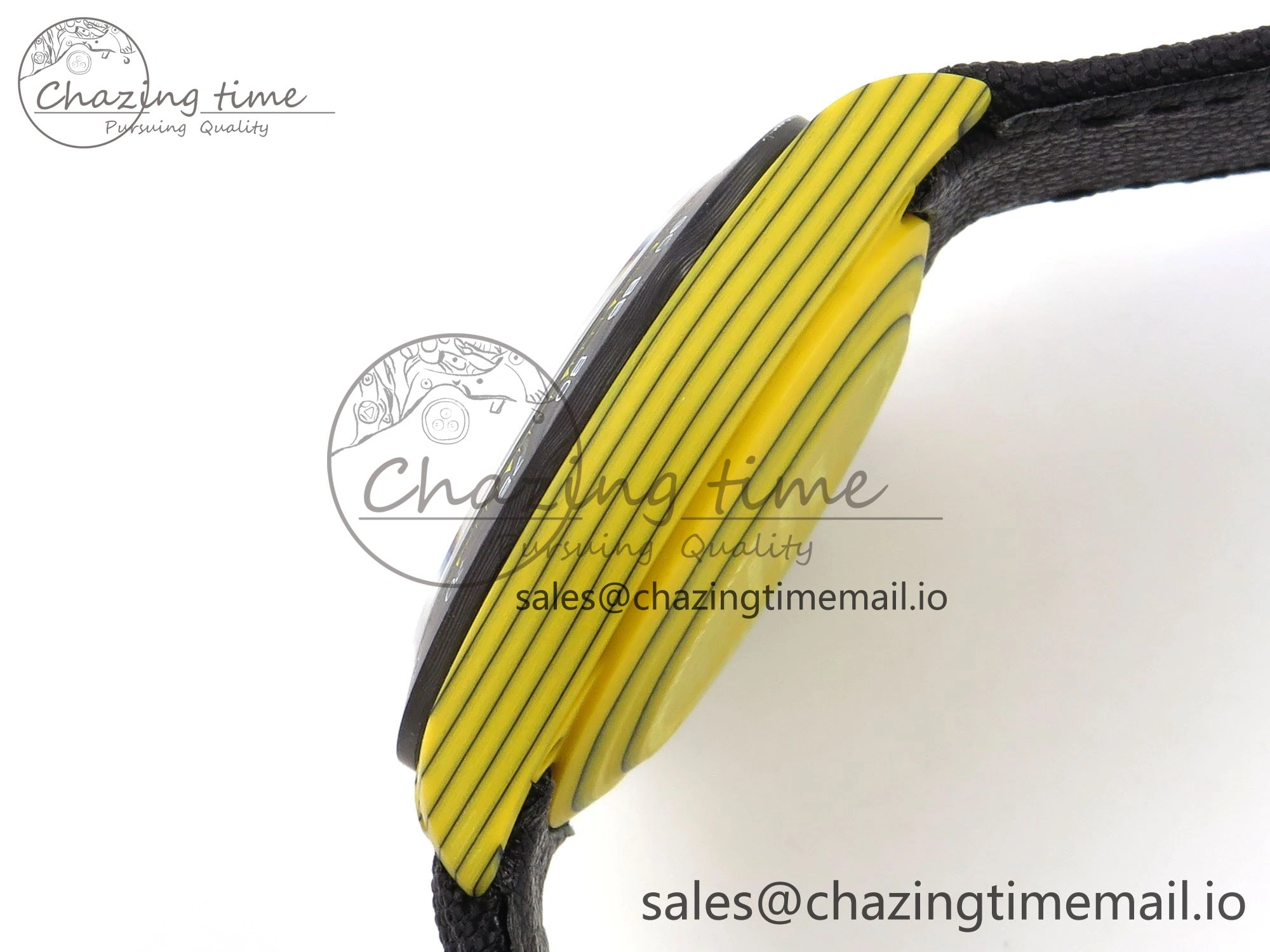 Daytona DIW Yellow Carbon N6F 1:1 Best Edition Yellow Black Dial on Black Nylon Strap SA4130 V Sustainable 1191