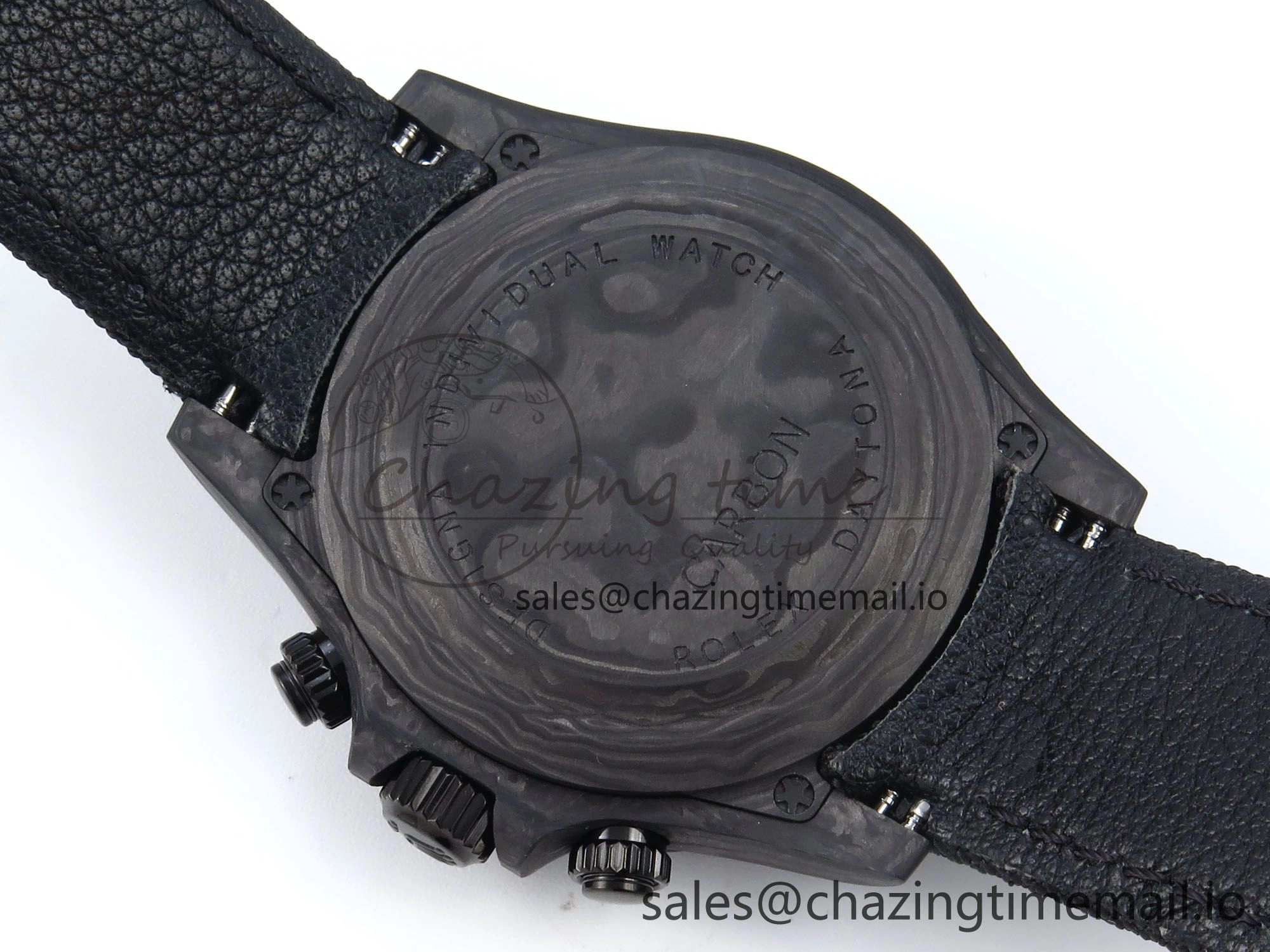 Daytona Diw 40mm N6F 1:1 Best Edition Gray Skeleton Dial Black Nylon Strap DD Sleek 892