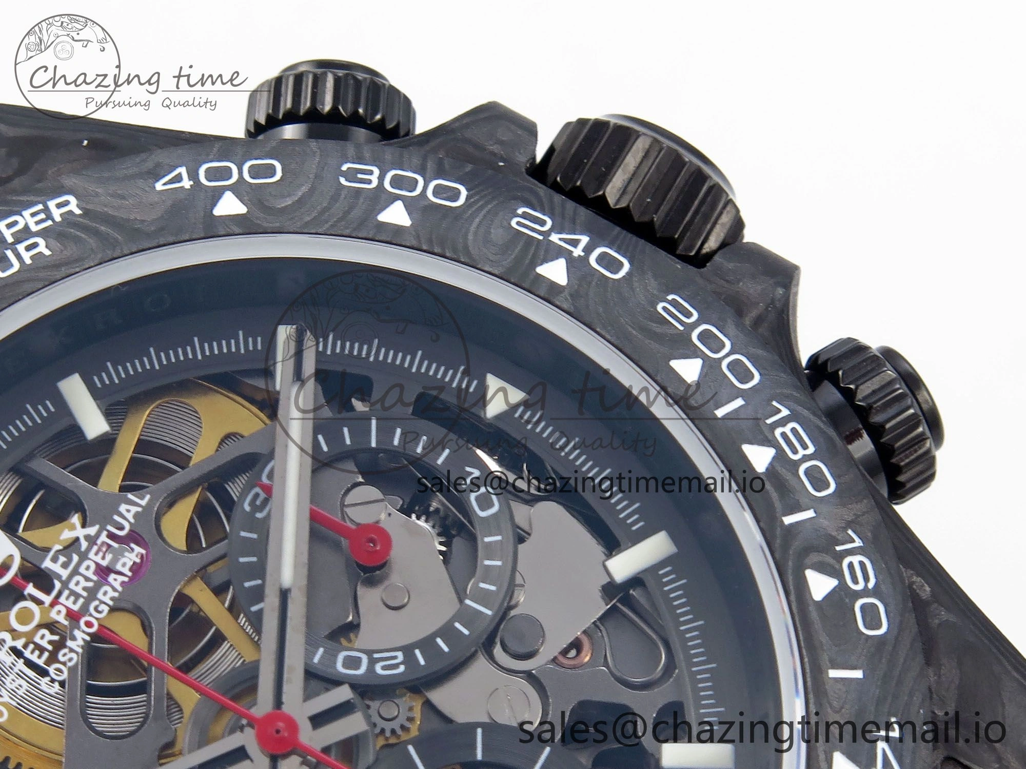 Daytona Diw 40mm N6F 1:1 Best Edition Gray Skeleton Dial Black Nylon Strap DD Unisex 893