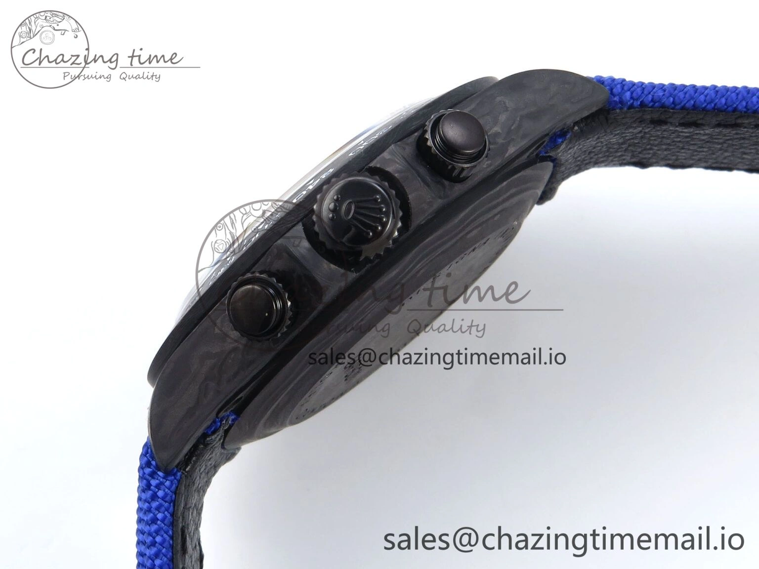 Snug Daytona Diw 40mm N6F 1:1 Best Edition Gray Skeleton Dial Blue Nylon Strap DD 899