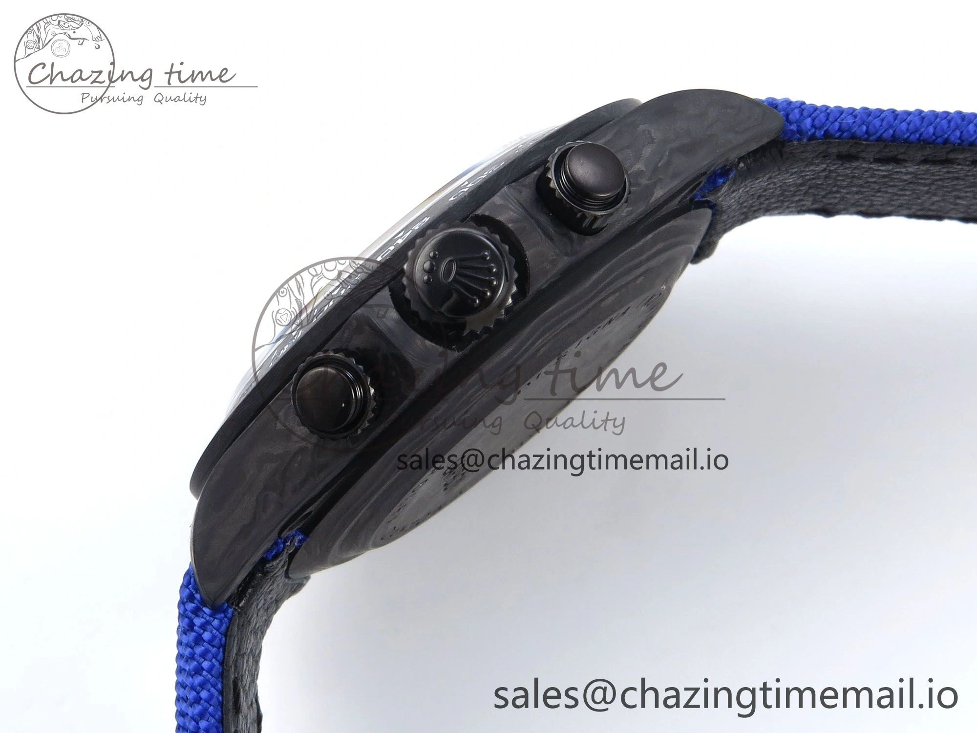 Snug Daytona Diw 40mm N6F 1:1 Best Edition Gray Skeleton Dial Blue Nylon Strap DD 899
