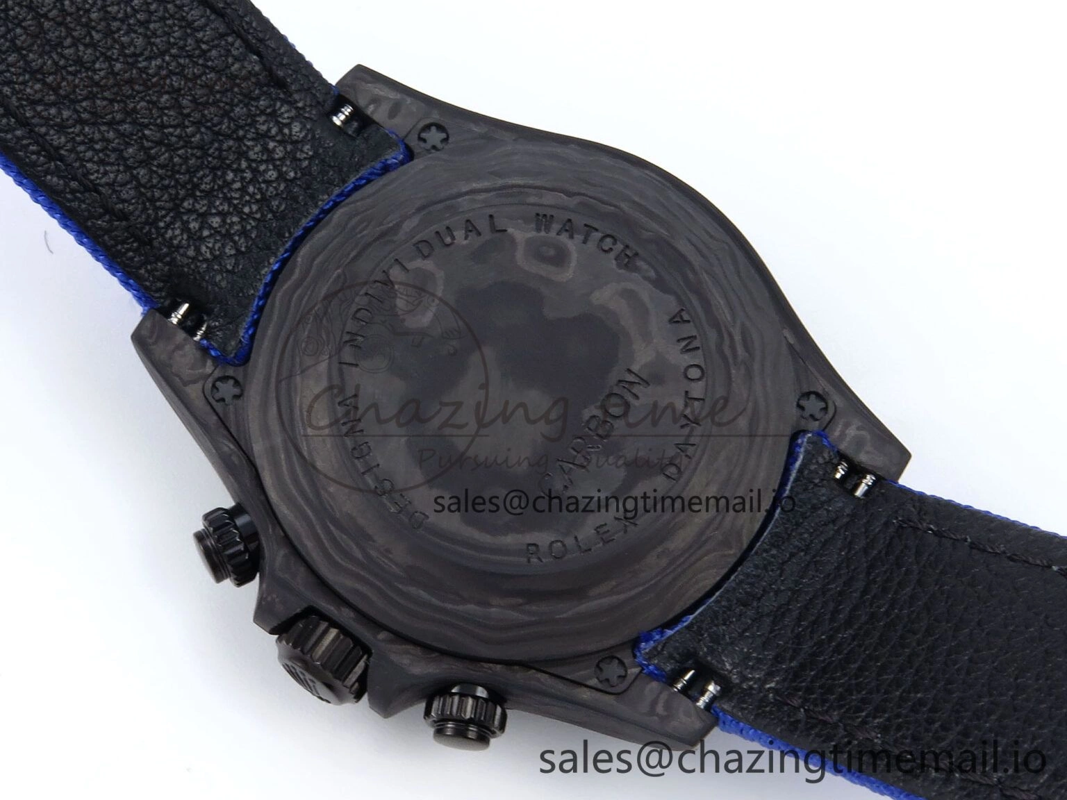 Snug Daytona Diw 40mm N6F 1:1 Best Edition Gray Skeleton Dial Blue Nylon Strap DD 899