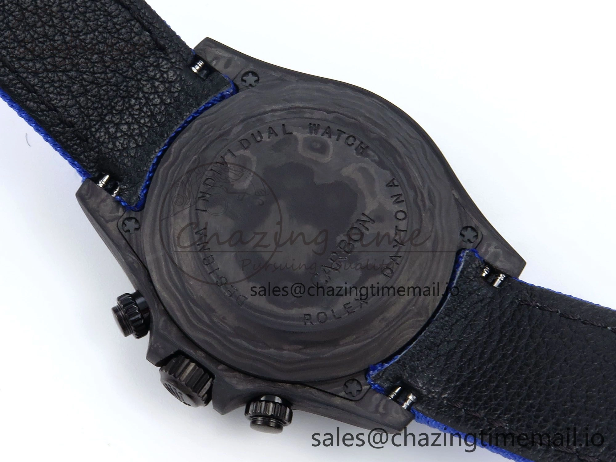 Snug Daytona Diw 40mm N6F 1:1 Best Edition Gray Skeleton Dial Blue Nylon Strap DD 899