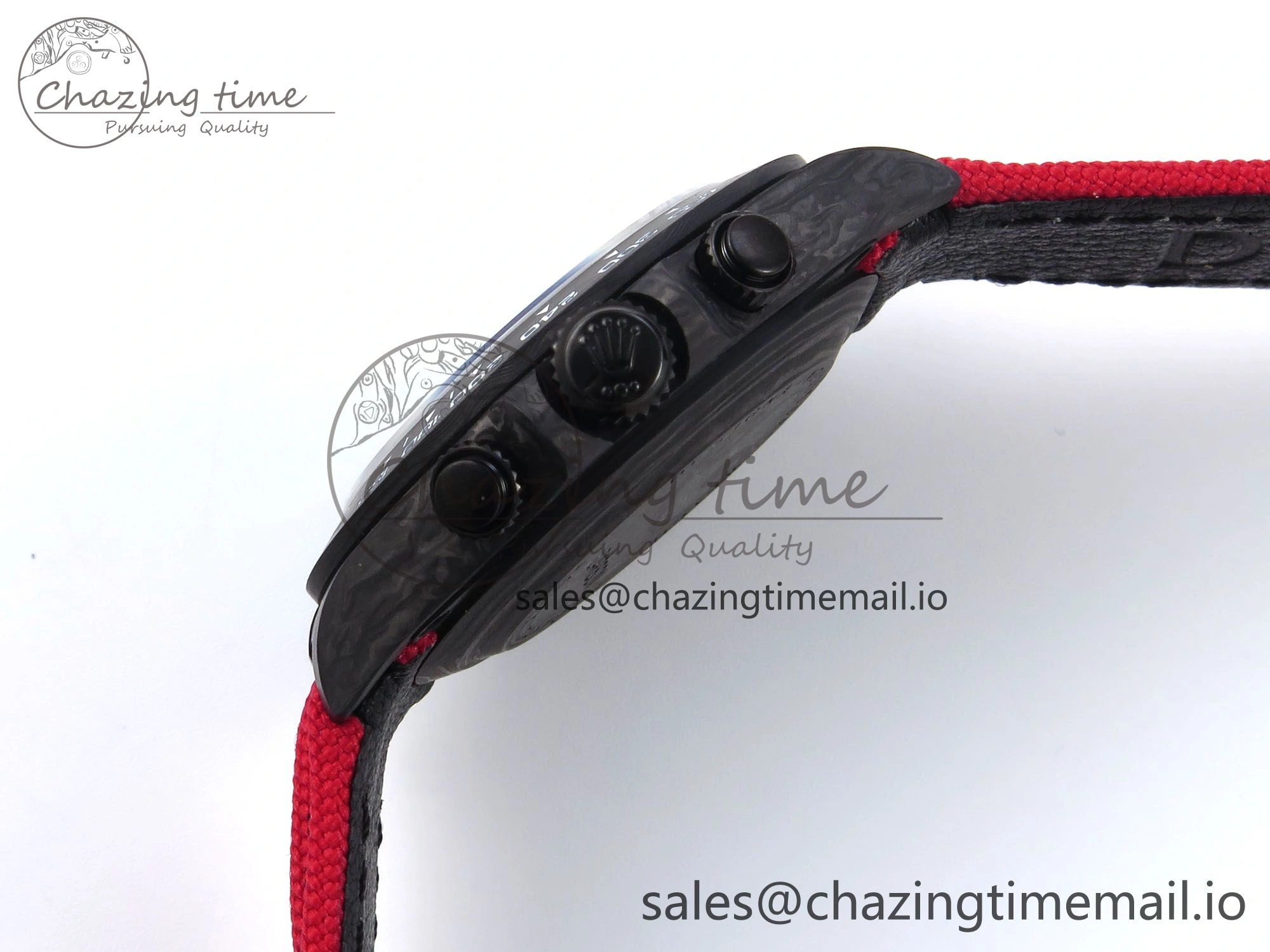 Daytona Diw 40mm N6F 1:1 Best Edition Gray Skeleton Dial Red Nylon Strap DD FlexibleFit 900