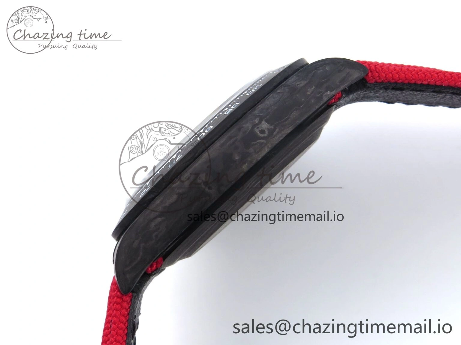 Daytona Diw 40mm N6F 1:1 Best Edition Gray Skeleton Dial Red Nylon Strap DD FlexibleFit 900