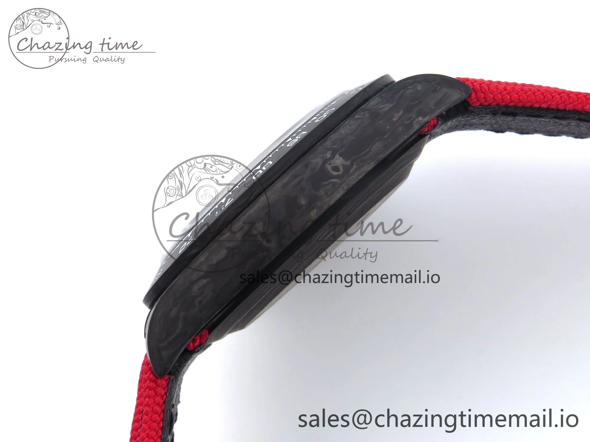 Daytona Diw 40mm N6F 1:1 Best Edition Gray Skeleton Dial Red Nylon Strap DD FlexibleFit 900
