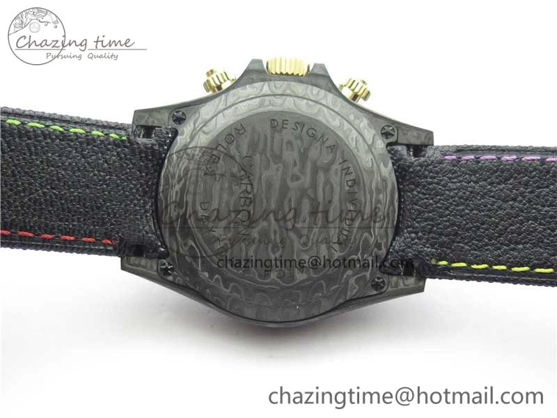 Daytona Diw Carbon WWF Best Edition Black Pink Dial On Nylon Strap A7750 V Thermal 2890