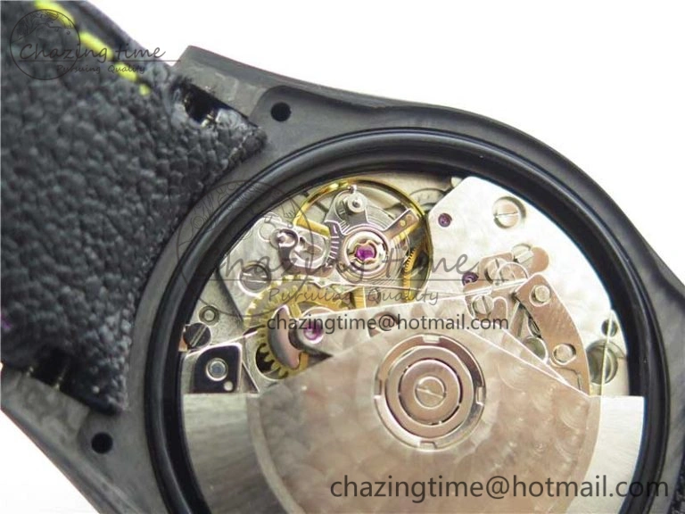 Daytona Diw Carbon WWF Best Edition Black Pink Dial On Nylon Strap A7750 V Thermal 2890