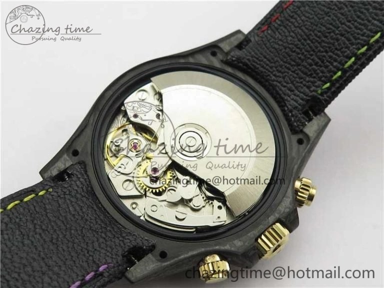 Daytona Diw Carbon WWF Best Edition Black Pink Dial On Nylon Strap A7750 V Thermal 2890