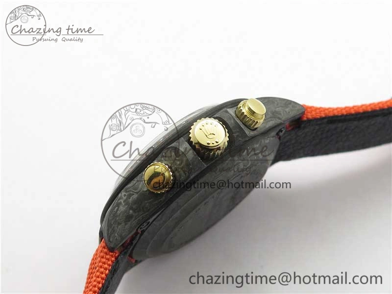 Daytona Diw Carbon WWF Best Edition Orange Dial On Orange Nylon Strap A7750 V Soft 2889