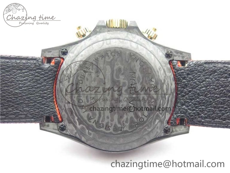 Daytona Diw Carbon WWF Best Edition Orange Dial On Orange Nylon Strap A7750 V Soft 2889