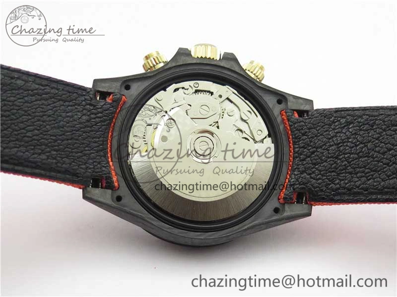 Daytona Diw Carbon WWF Best Edition Orange Dial On Orange Nylon Strap A7750 V Soft 2889