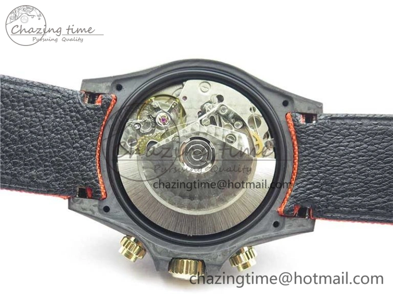 Daytona Diw Carbon WWF Best Edition Orange Dial On Orange Nylon Strap A7750 V Soft 2889