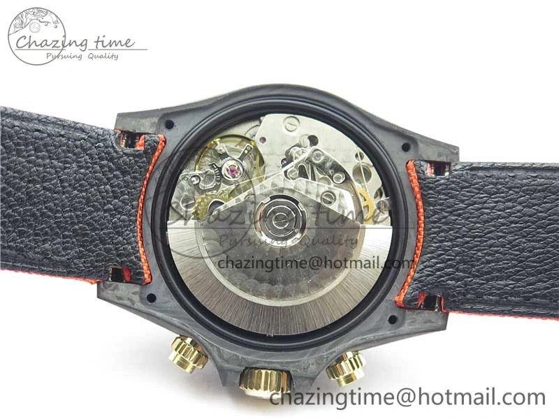 Daytona Diw Carbon WWF Best Edition Orange Dial On Orange Nylon Strap A7750 V Soft 2889