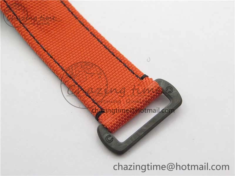 Daytona Diw Carbon WWF Best Edition Orange Dial On Orange Nylon Strap A7750 V Soft 2889