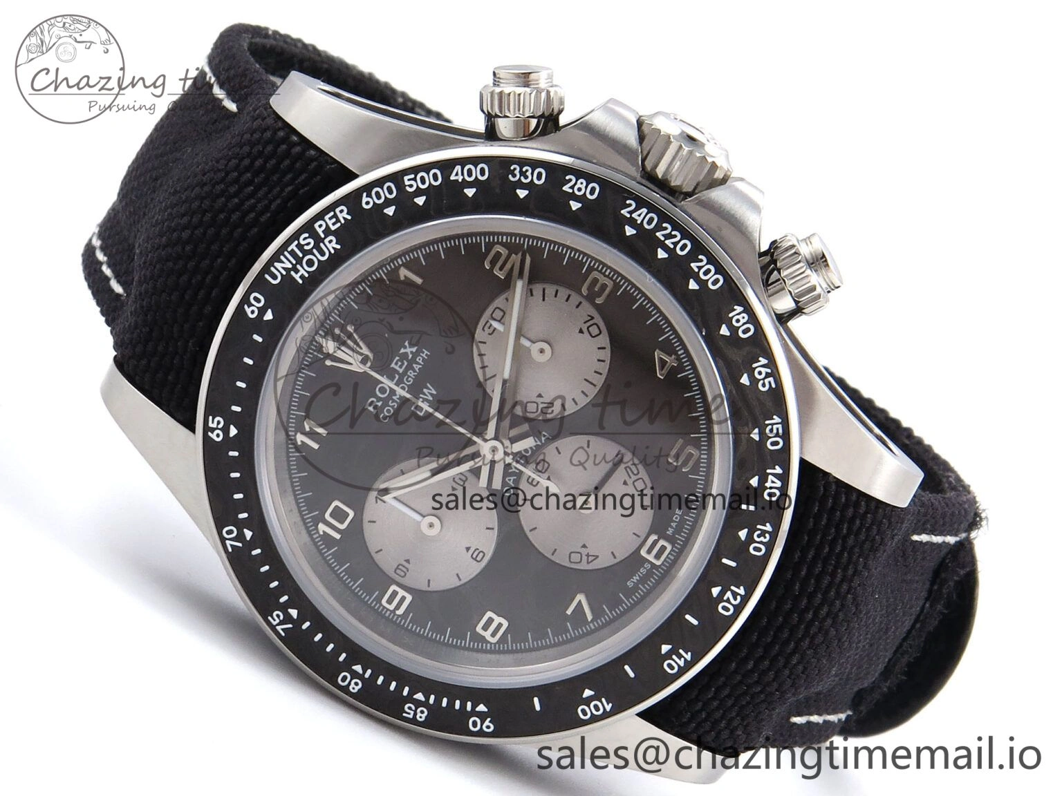 Affordable Daytona EXCEPTIONAL-1 DIWF Best Edition Gray Dial on Black Nylon Strap SH 1010
