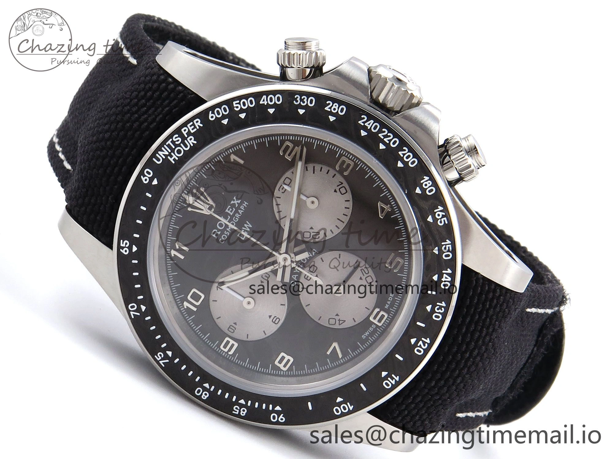 Affordable Daytona EXCEPTIONAL-1 DIWF Best Edition Gray Dial on Black Nylon Strap SH 1010