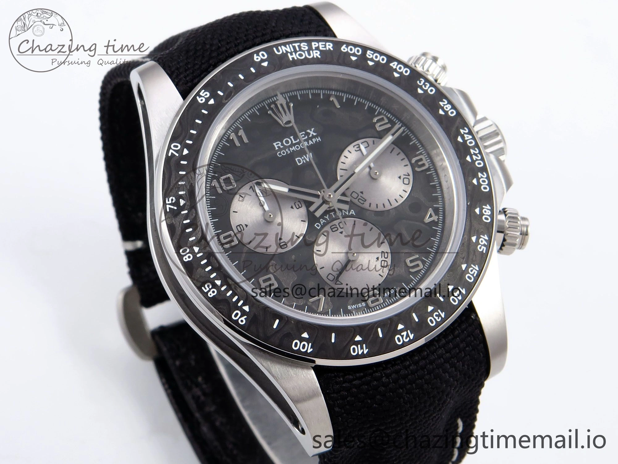 Affordable Daytona EXCEPTIONAL-1 DIWF Best Edition Gray Dial on Black Nylon Strap SH 1010