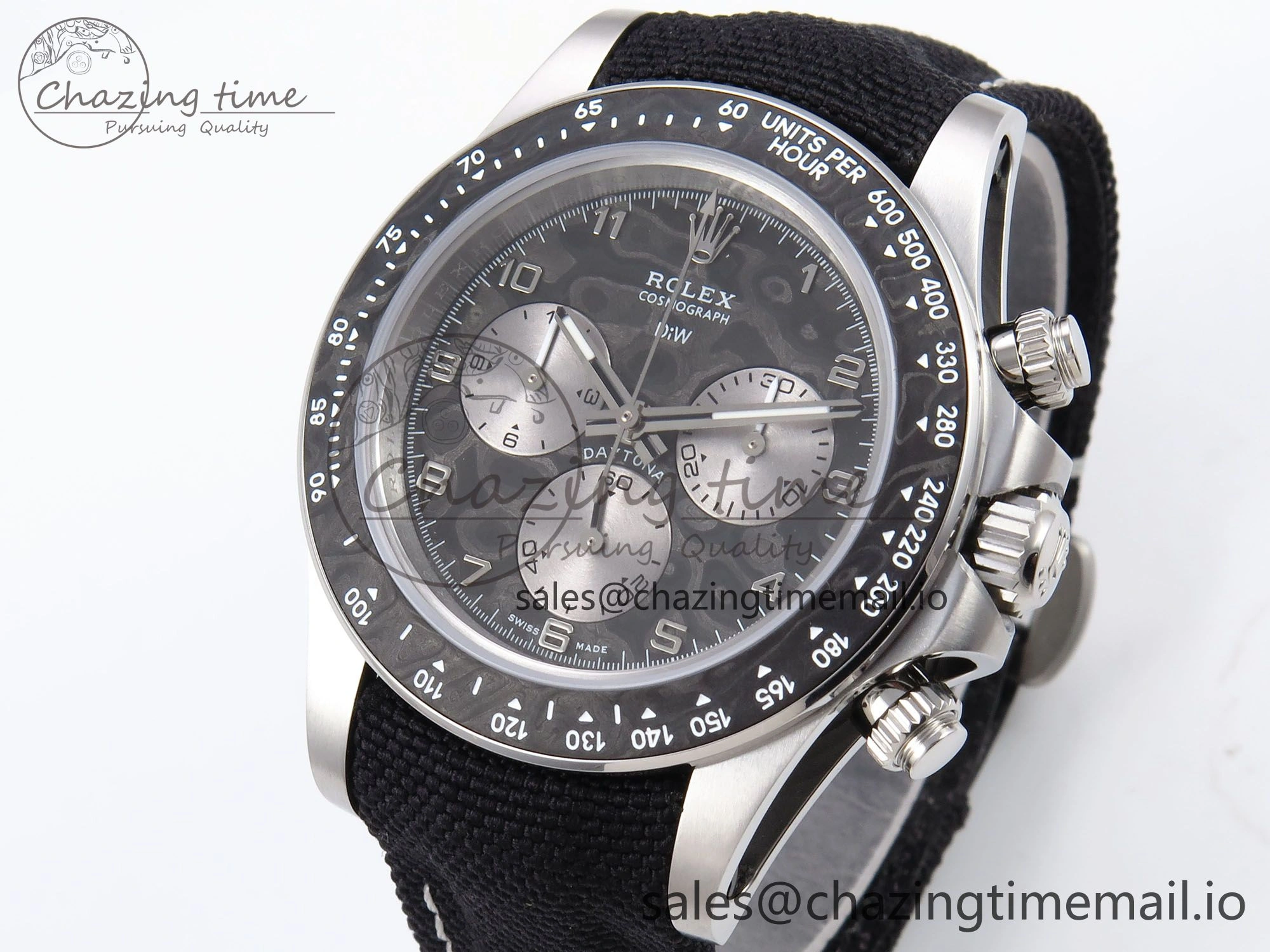 Affordable Daytona EXCEPTIONAL-1 DIWF Best Edition Gray Dial on Black Nylon Strap SH 1010