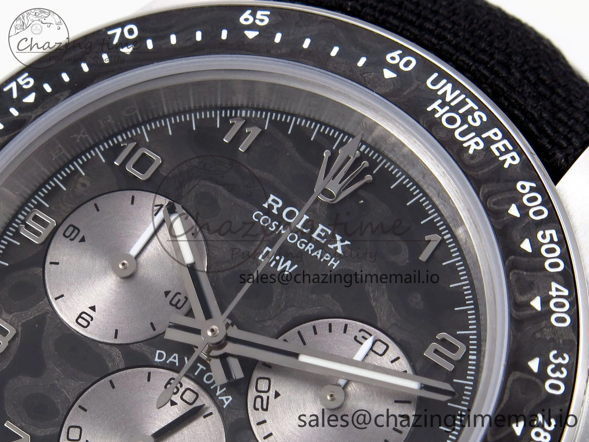 Affordable Daytona EXCEPTIONAL-1 DIWF Best Edition Gray Dial on Black Nylon Strap SH 1010