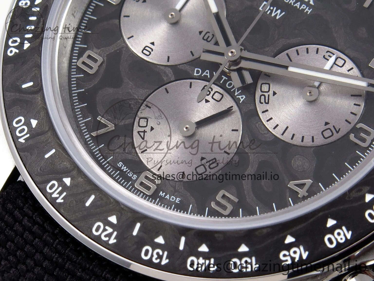 Affordable Daytona EXCEPTIONAL-1 DIWF Best Edition Gray Dial on Black Nylon Strap SH 1010
