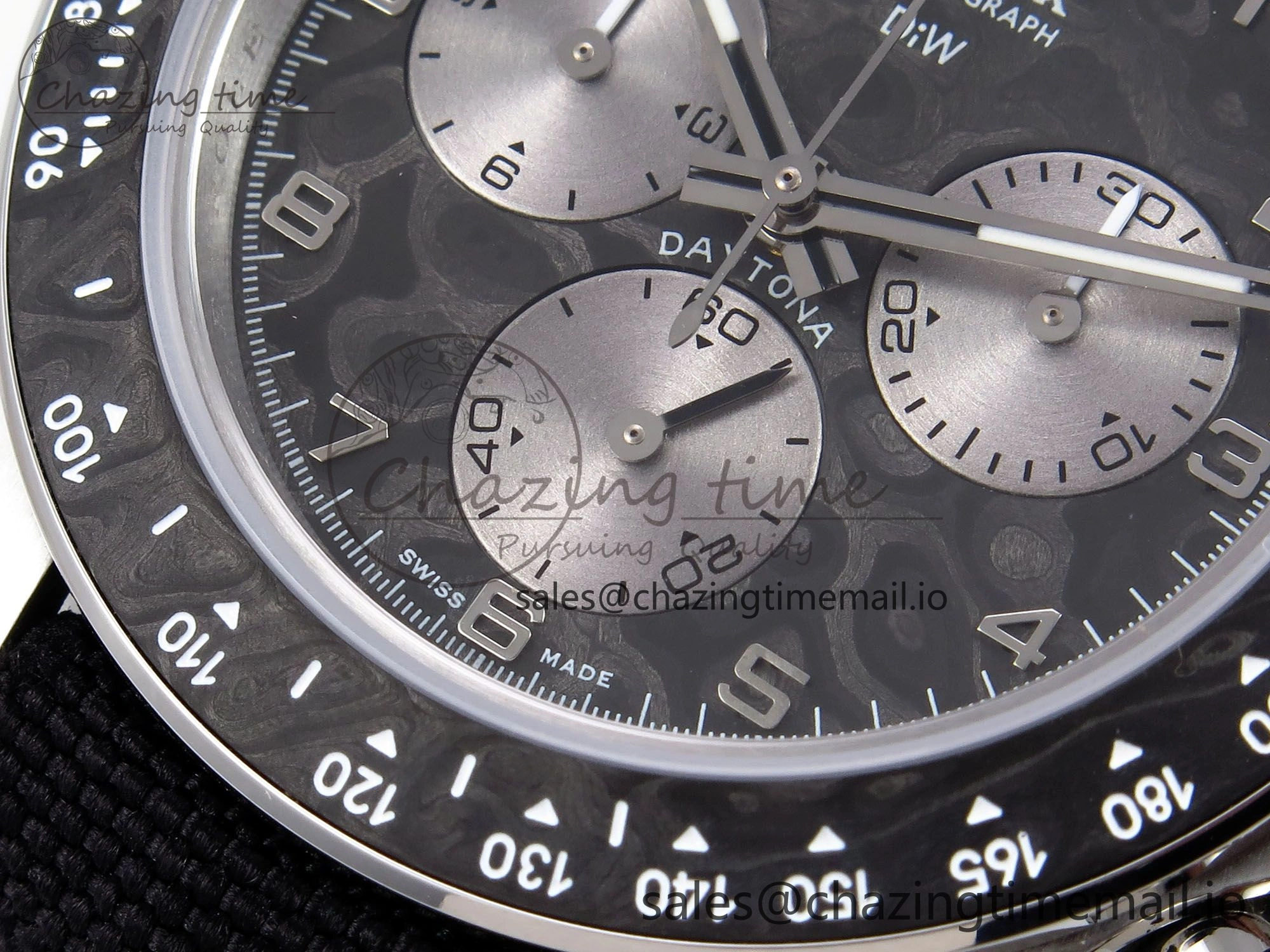 Affordable Daytona EXCEPTIONAL-1 DIWF Best Edition Gray Dial on Black Nylon Strap SH 1010