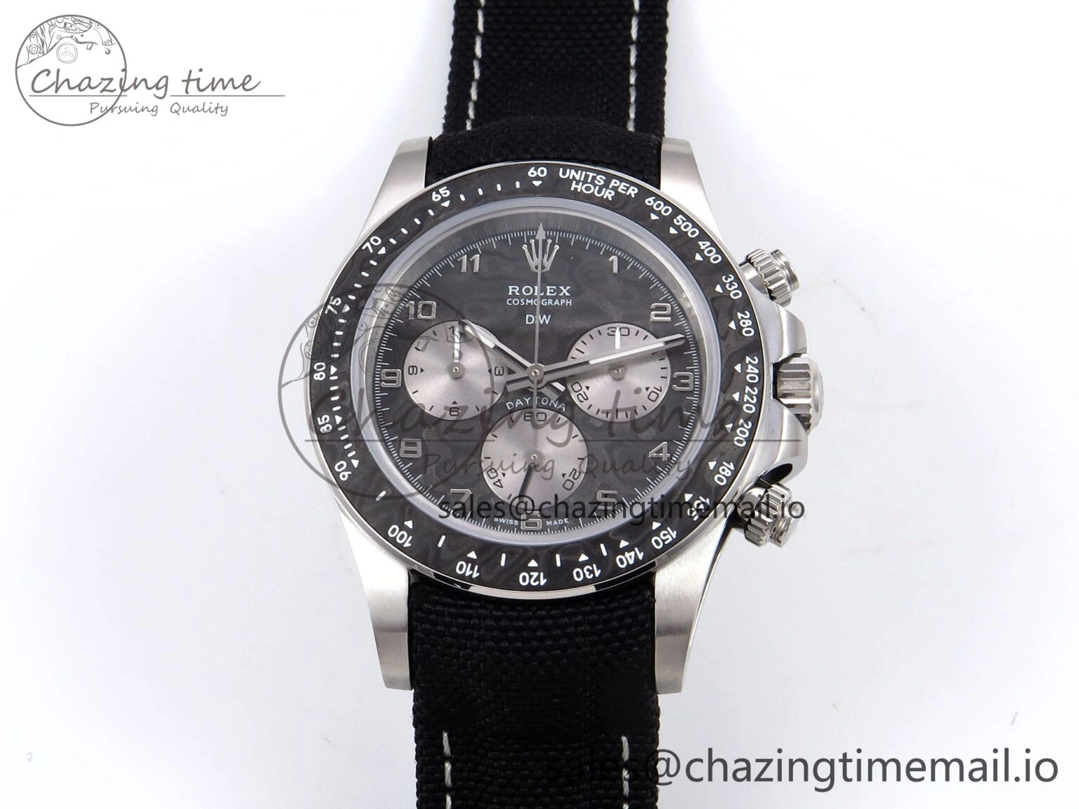 Affordable Daytona EXCEPTIONAL-1 DIWF Best Edition Gray Dial on Black Nylon Strap SH 1010