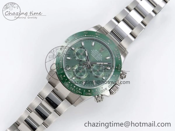 Breathable Daytona Green Ceramic Noob Best Edition Green Dial on SS Oyster Bracelet SA 1655