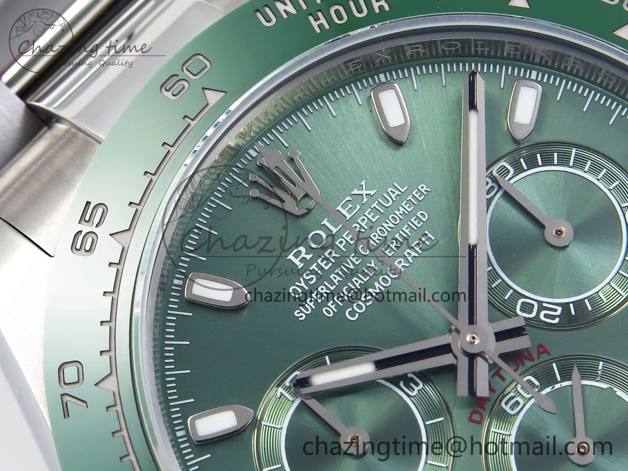 Breathable Daytona Green Ceramic Noob Best Edition Green Dial on SS Oyster Bracelet SA 1655