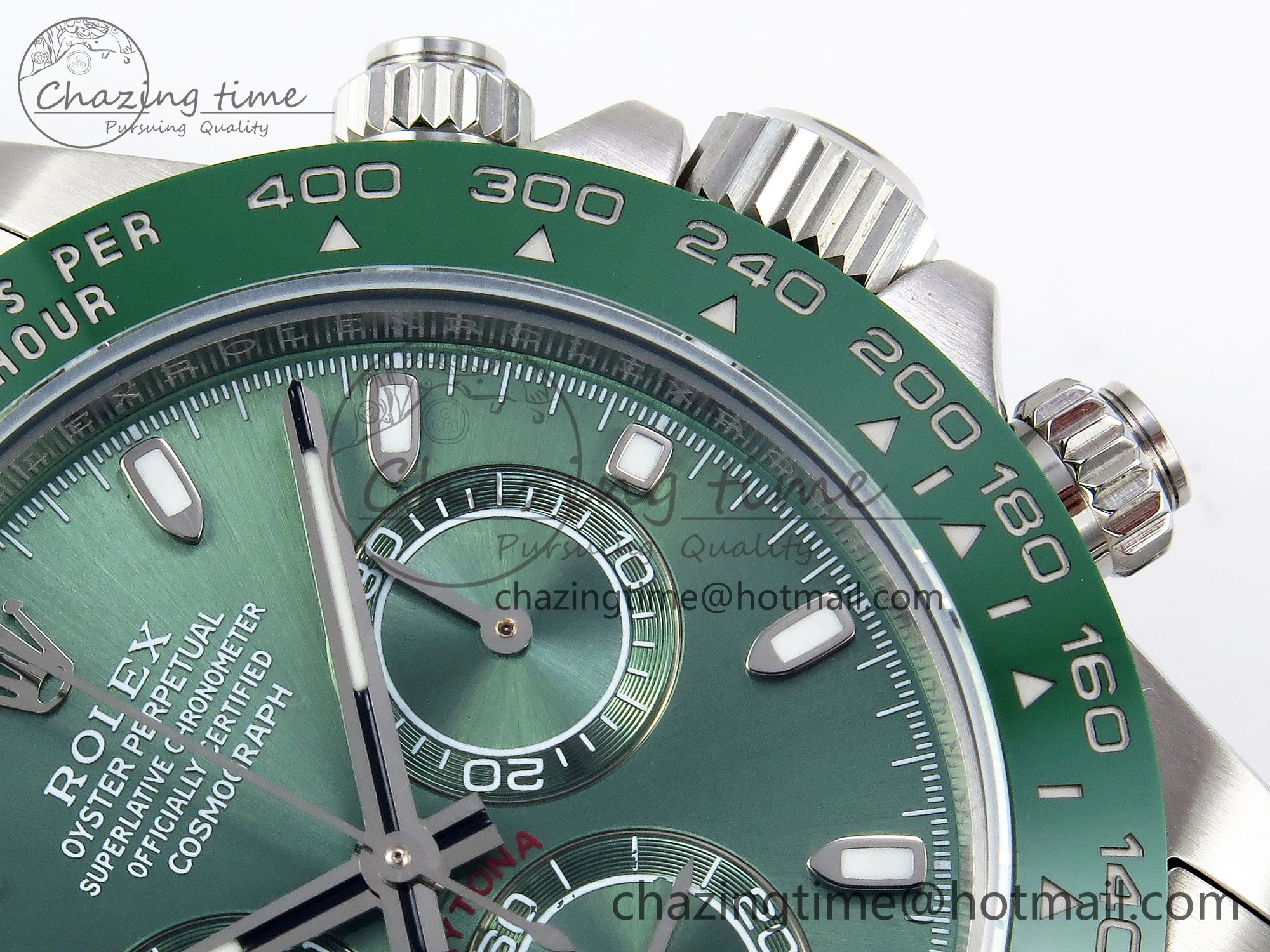 Breathable Daytona Green Ceramic Noob Best Edition Green Dial on SS Oyster Bracelet SA 1655