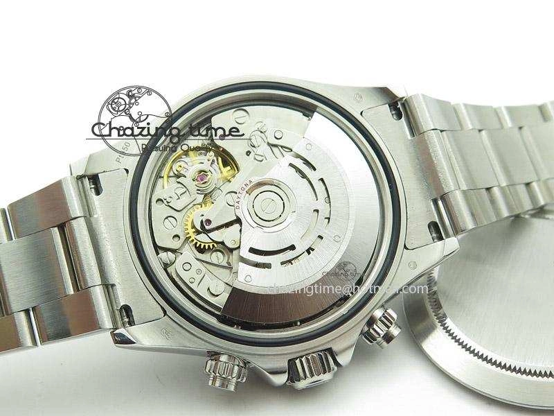 Effortless Daytona JF 1:1 Best Edition Black Ceramic Bezel Silver Dial On SS Bracelet A 4021