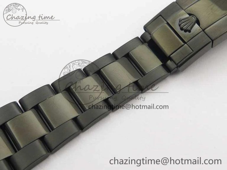 QuickDry Daytona Kravitz YG DLC BP Maker Best Edition Black Dial On DLC Bracelet A4130 (Free Leather Strap) 3572