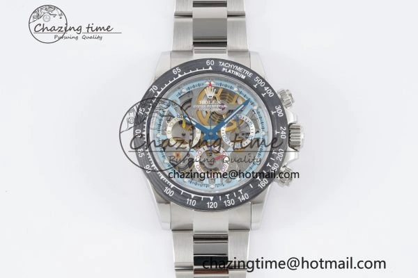 WaterResistant Daytona Montoya SONIC Best Edition Carbon Bezel Skeleton Dial on SS Oyster Bracelet SA 2024