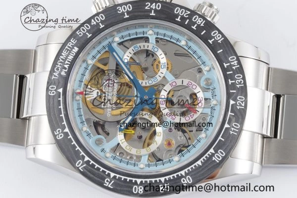 WaterResistant Daytona Montoya SONIC Best Edition Carbon Bezel Skeleton Dial on SS Oyster Bracelet SA 2024