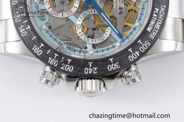 WaterResistant Daytona Montoya SONIC Best Edition Carbon Bezel Skeleton Dial on SS Oyster Bracelet SA 2024