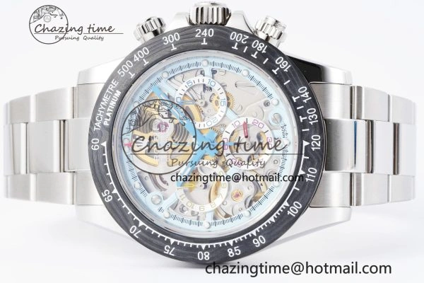 WaterResistant Daytona Montoya SONIC Best Edition Carbon Bezel Skeleton Dial on SS Oyster Bracelet SA 2024